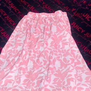 A-Line Skirt in Pink and White Floral